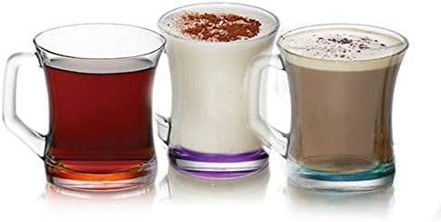 LAV Colored Base Set of 6 Hot Drinking Mugs