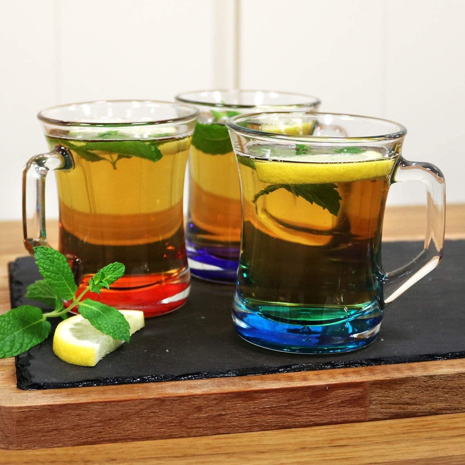 LAV Colored Base Set of 6 Hot Drinking Mugs