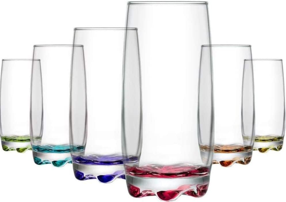 LAV 6x Multicolour 390ml Adora Highball Glasses