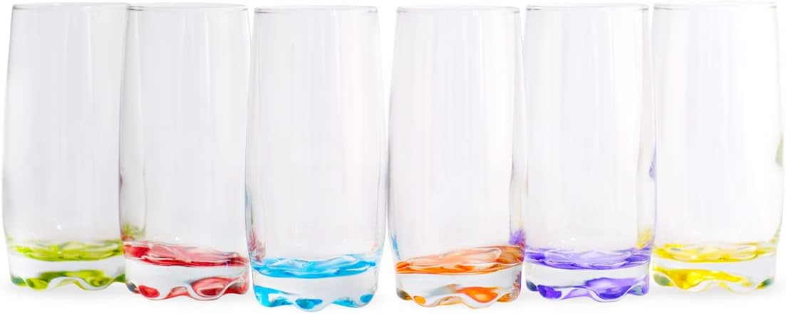 LAV 6x Multicolour 390ml Adora Highball Glasses