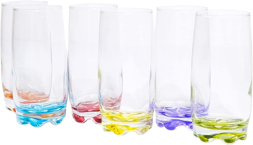 LAV 6x Multicolour 390ml Adora Highball Glasses