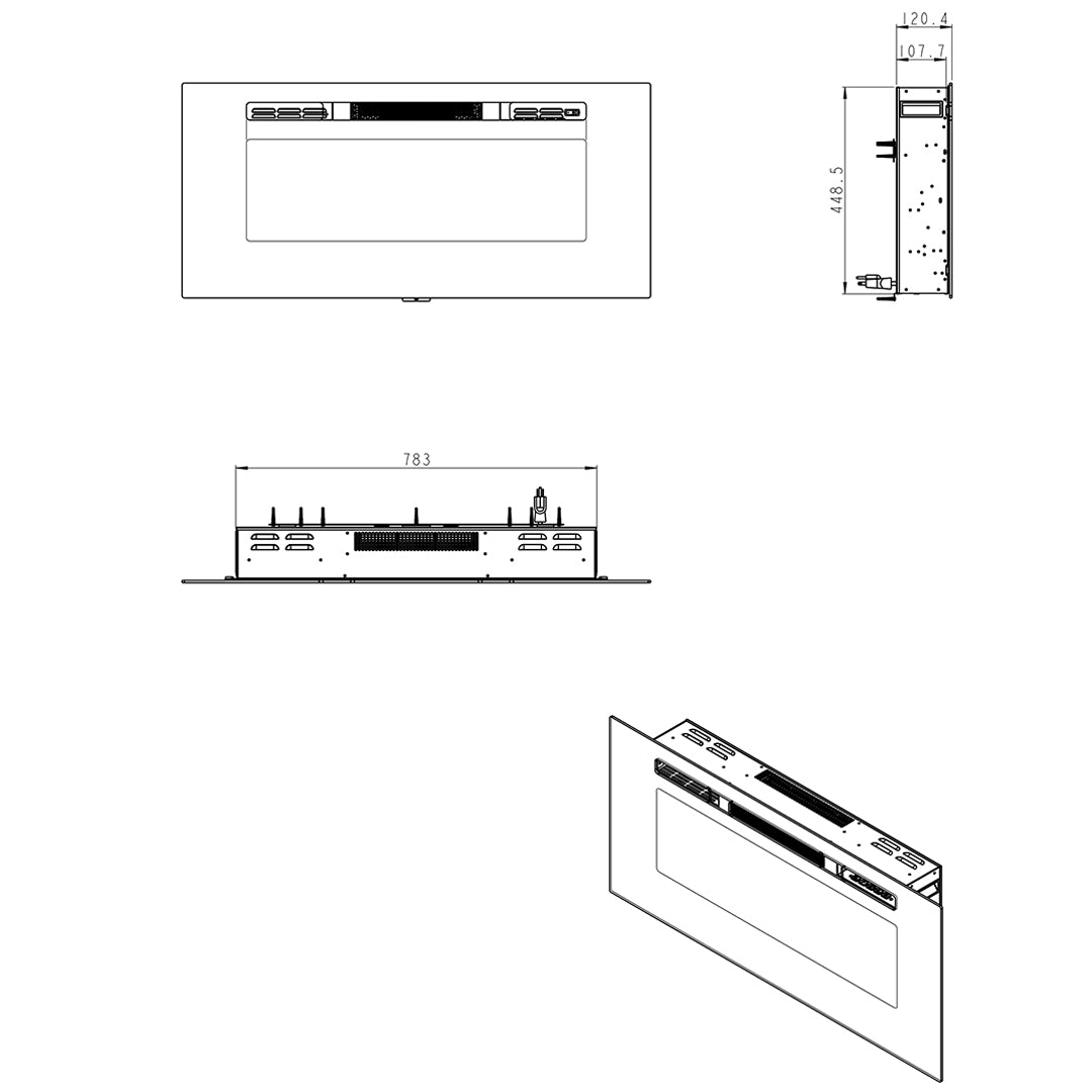 PLASMA FIREPLACE 101 CM 3 COLORS