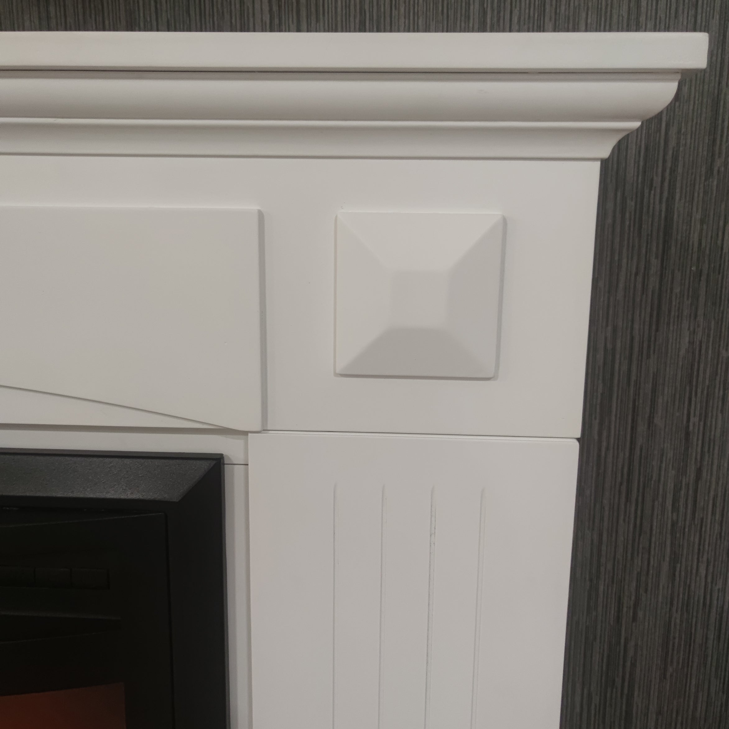 Santorini White Fireplace
