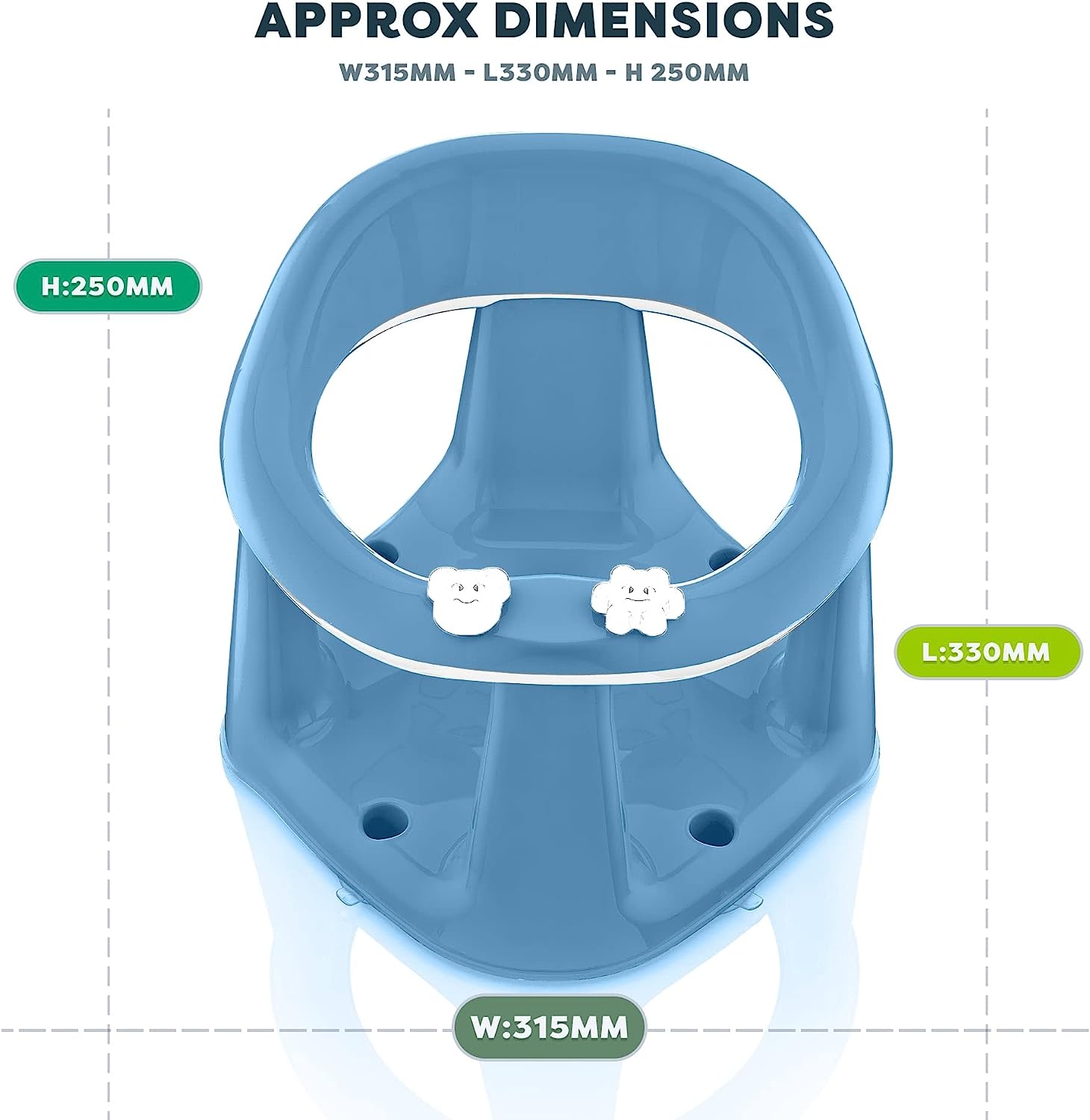 3-in-1 Baby Bath Support Seat Blue