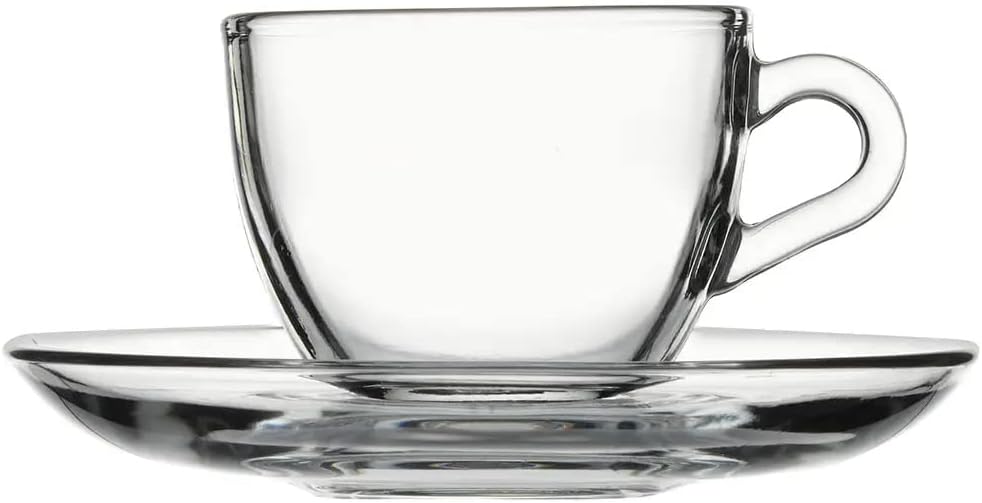 12-Piece Set of Espresso Cups with Basic Saucers
