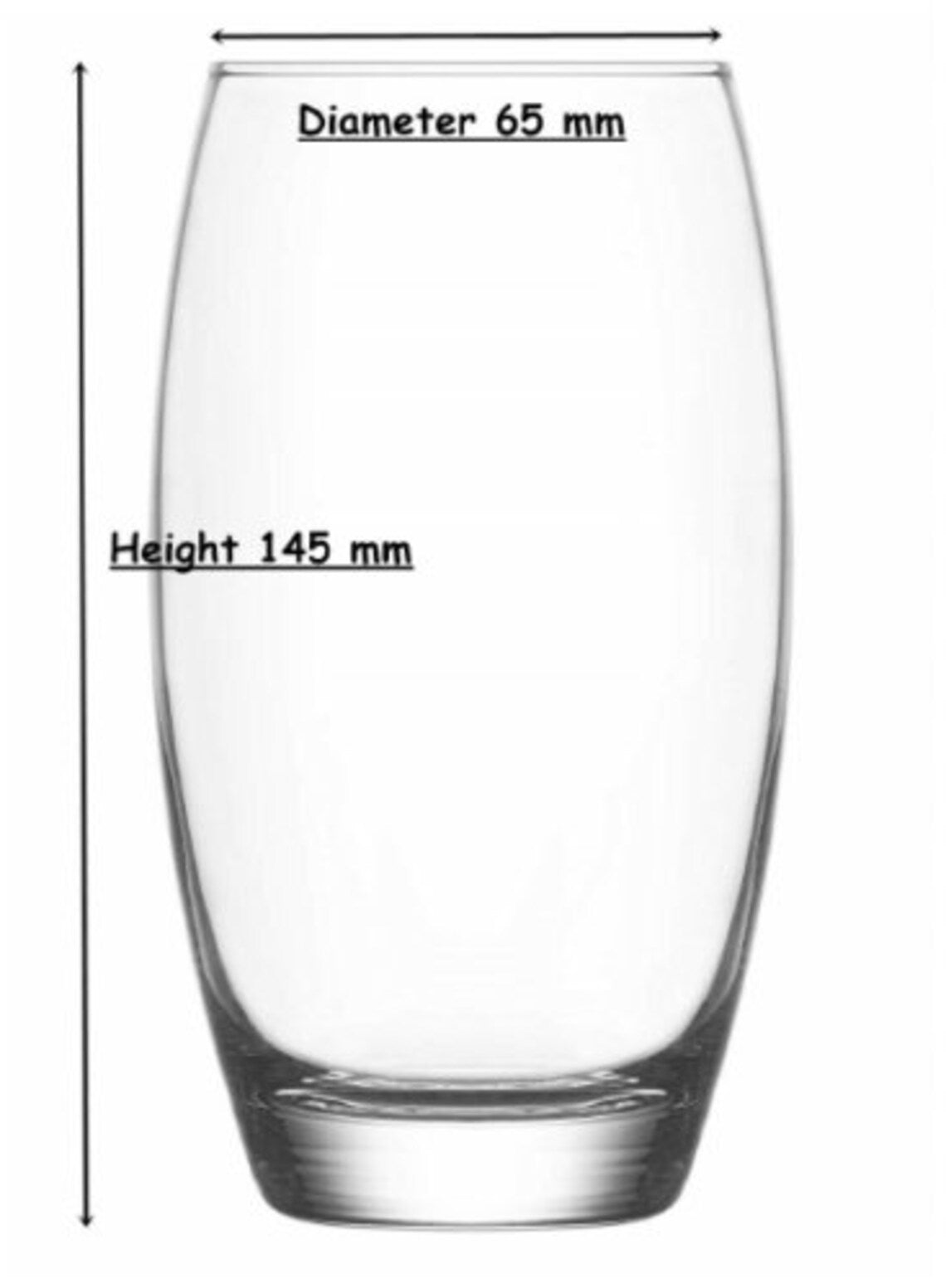 LAV Coloured Base Glasses 6x510ml