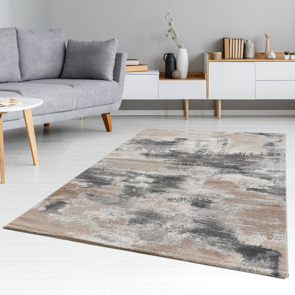Gabardin Stylish High Quality Multi Coloured Shaped&Patterned Living Room Saloon Rugs-Carpets