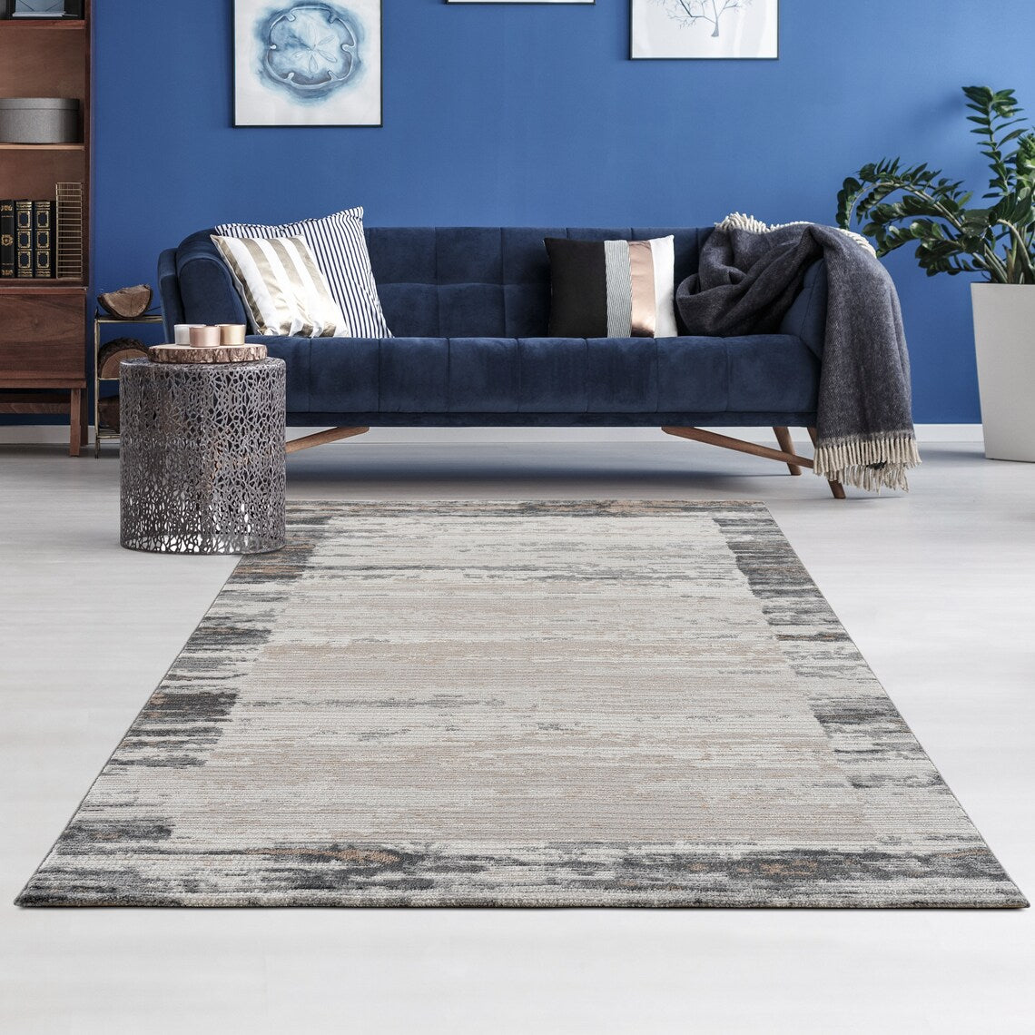 Gabardin Stylish High Quality Multi Coloured Shaped&Patterned Living Room Saloon Rugs-Carpets
