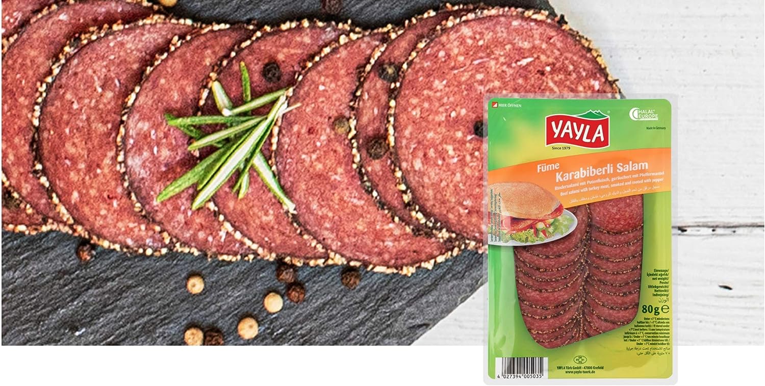 Yayla Beef Salami With Pepper - Karabiberli Dana Salam 2x80gr