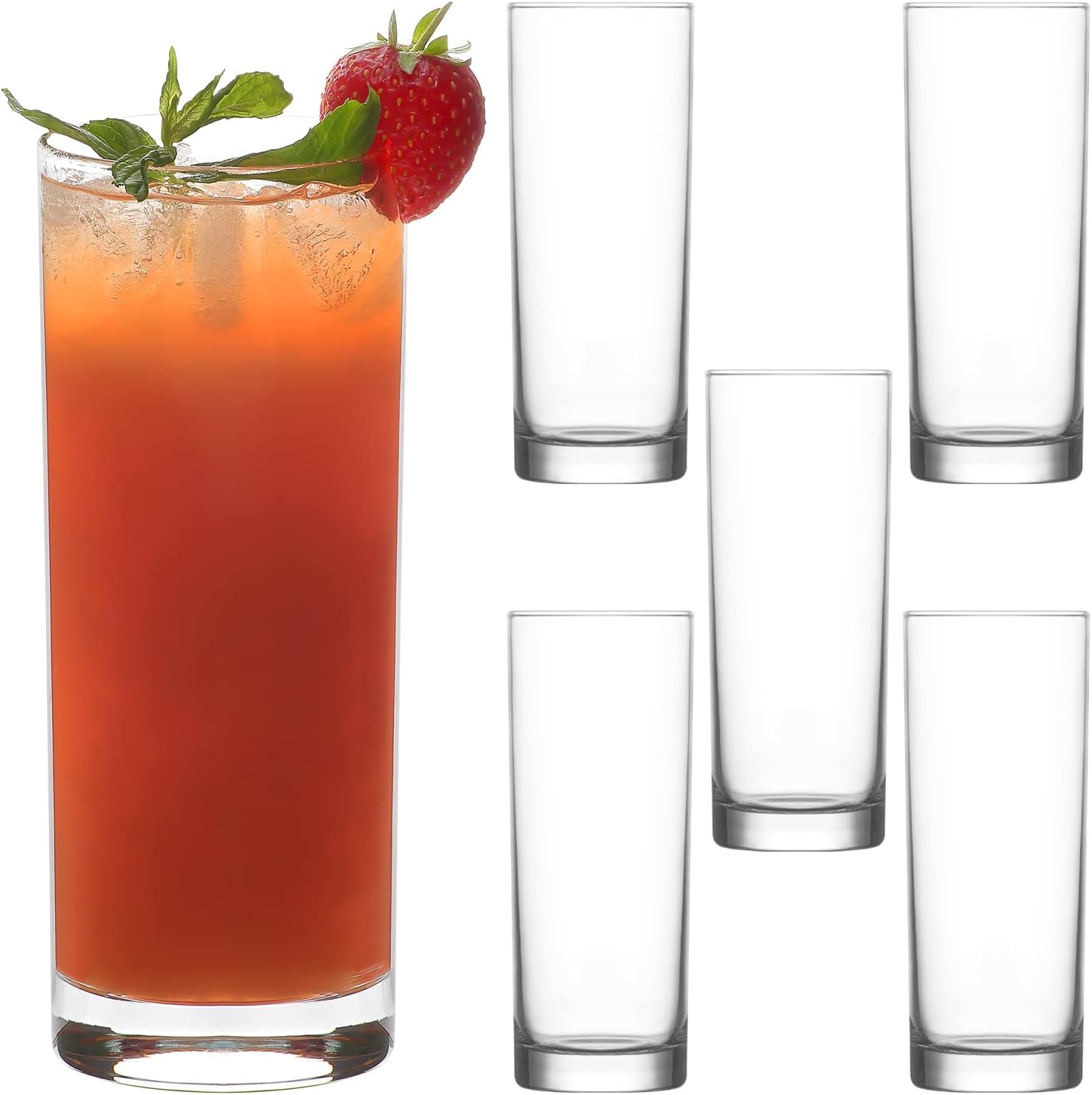 LAV 6X Clear 290cc Liberty Highball Glasses