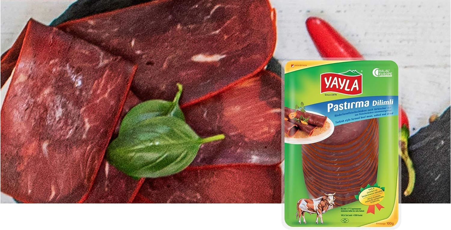 Yayla Turkis Style Salted Dried Beef - Pastirma Dilimli 2x100gr