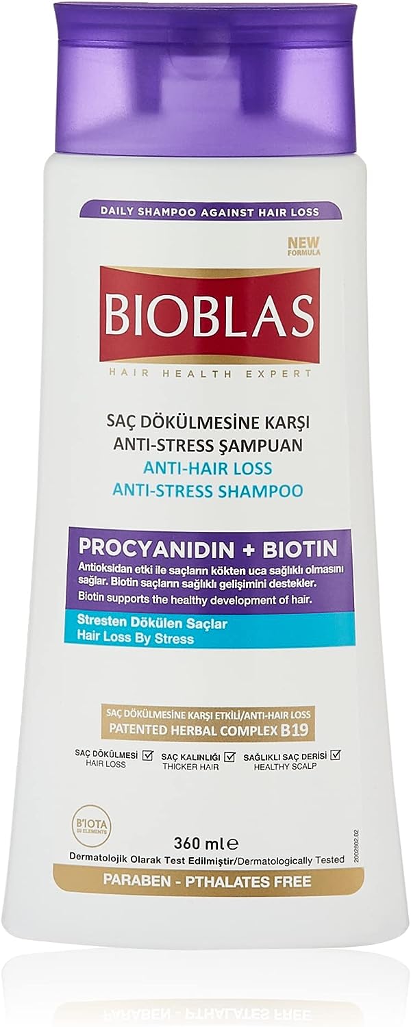 Bioblas Anti Hair Loss Anti Stress Procyanidin+Biotin Shampoo 360ml
