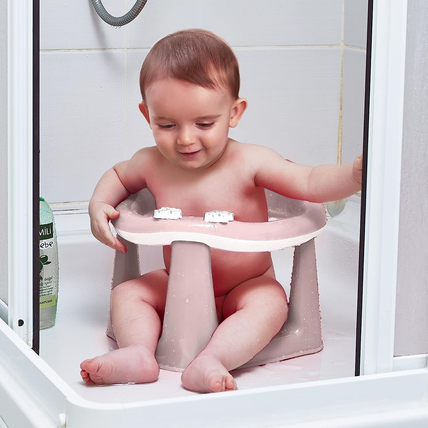 3 in 1 Baby Toddler Child Bath Support Seat Pastel Pink