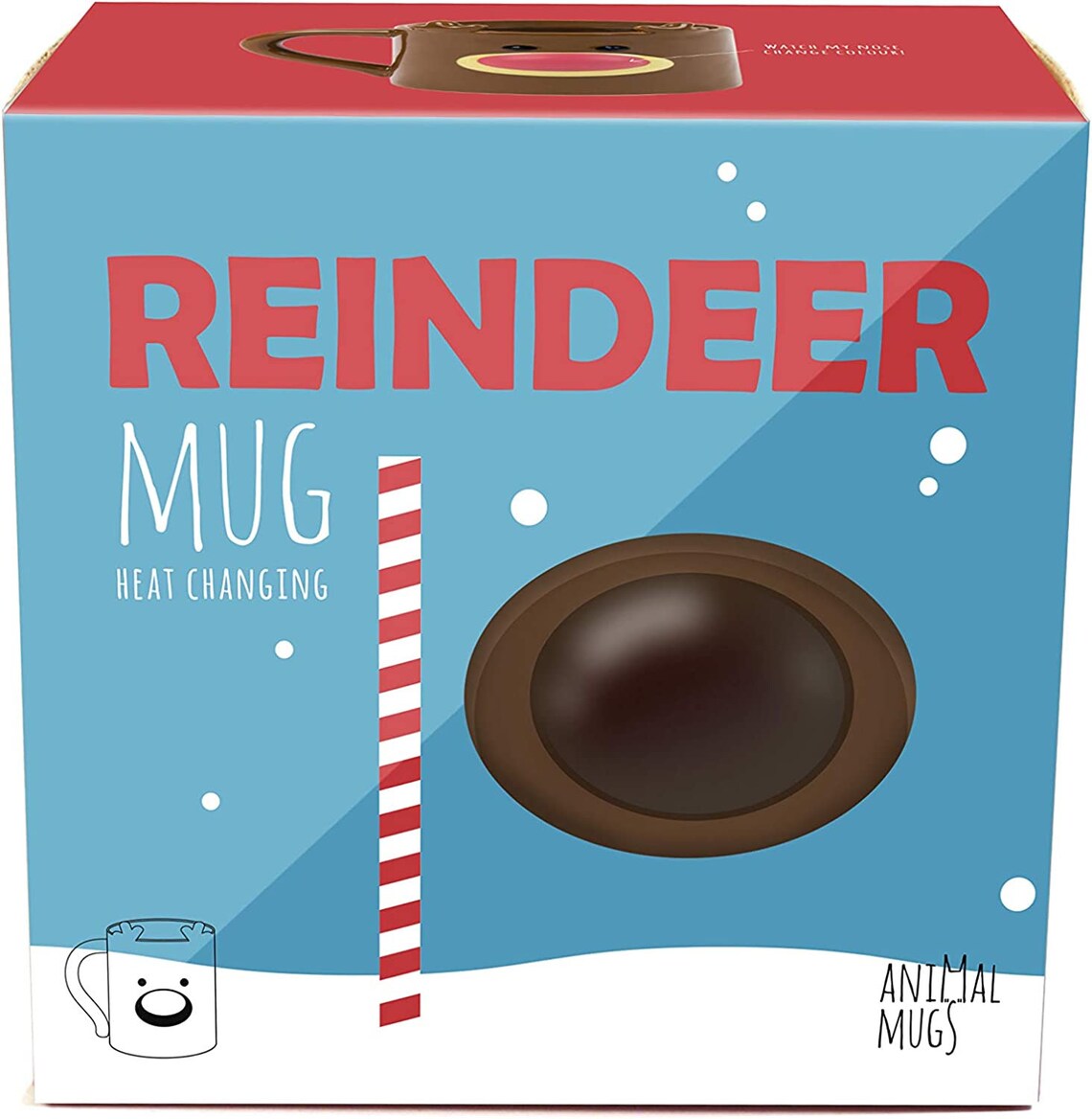 Reindeer Heat Changing Nose Color Animal Mugs 350ml