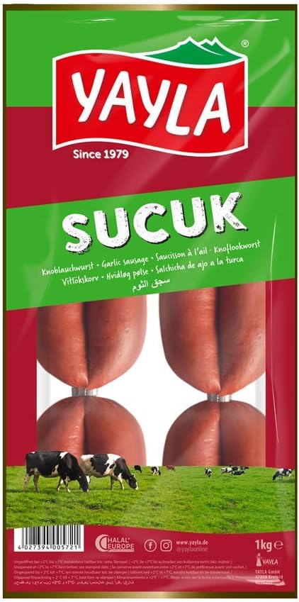 Yayla Halal Garlic Parmak Sucuk-(Turkish Sausage)-1 kg