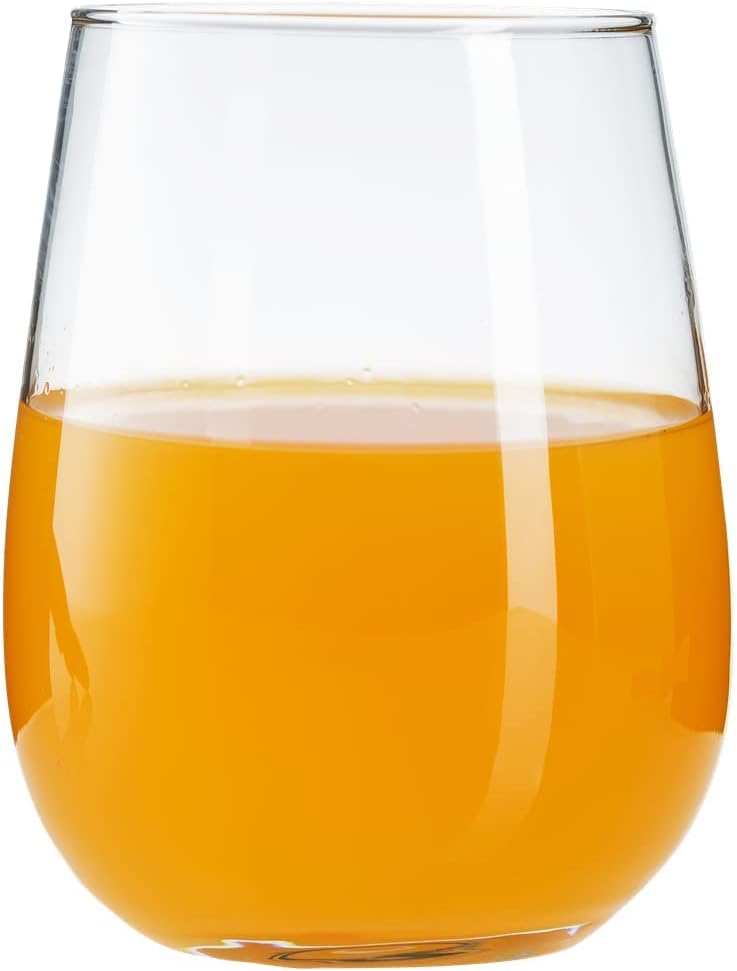 6X Clear Drinking Tumbler Glass Set 475ml