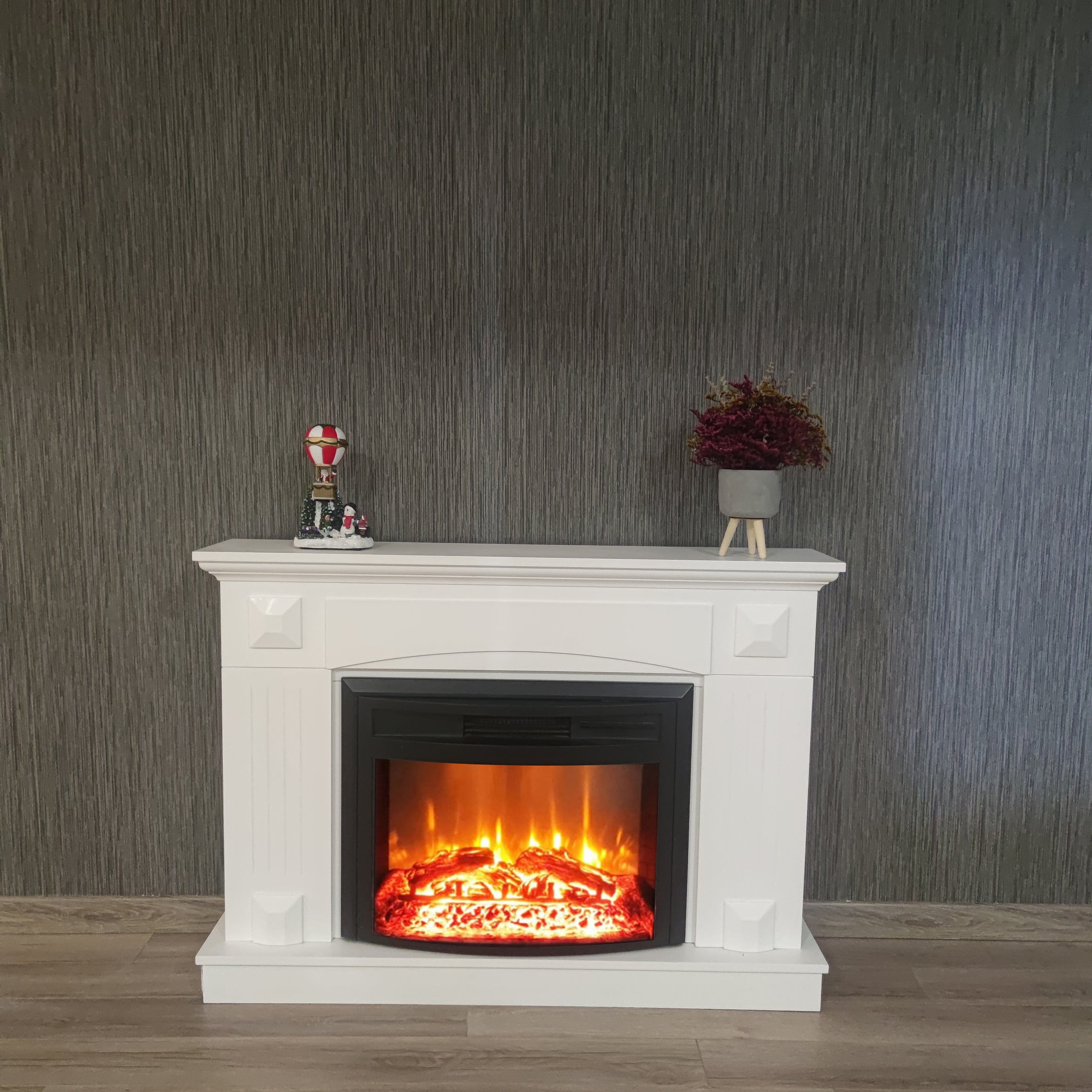 Santorini White Fireplace