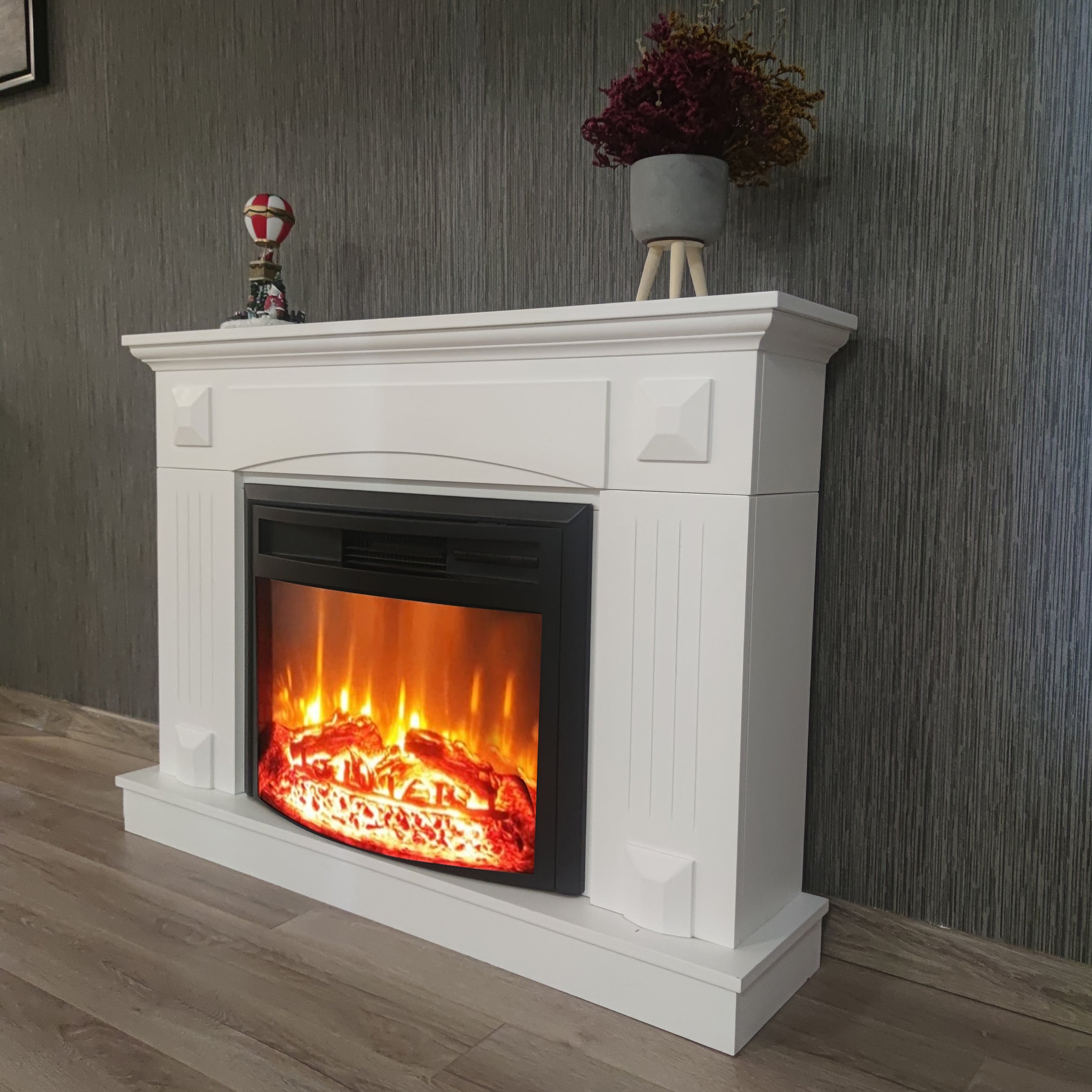 Santorini White Fireplace