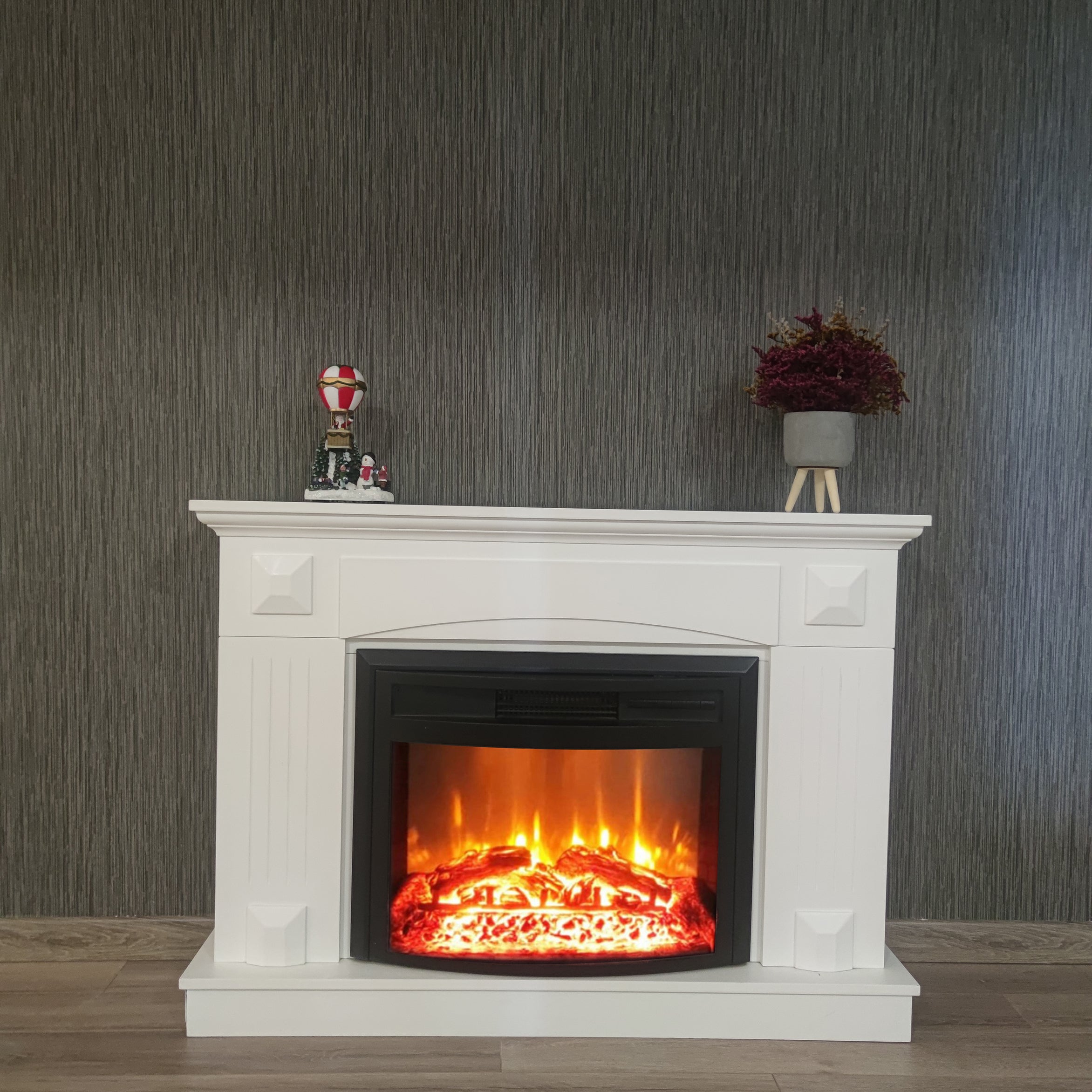 Santorini White Fireplace