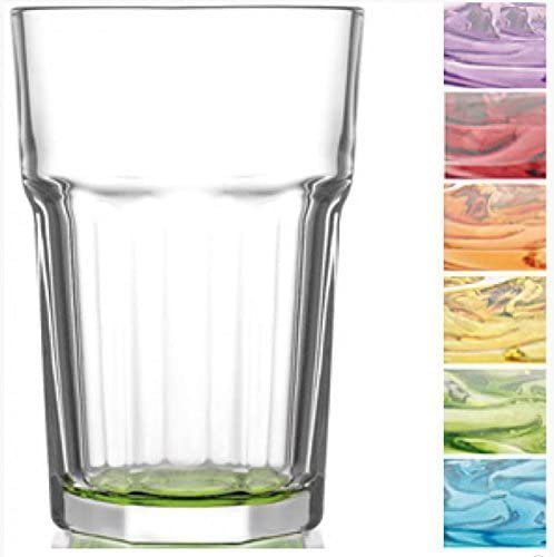 Lav Glasses Set, Coloured, Cocktail Glasses Set of 6, 300 ml