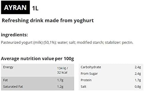 Yayla Ayran/Yogurt Drinks/Lassi Drinks 1L (Pack of 2)