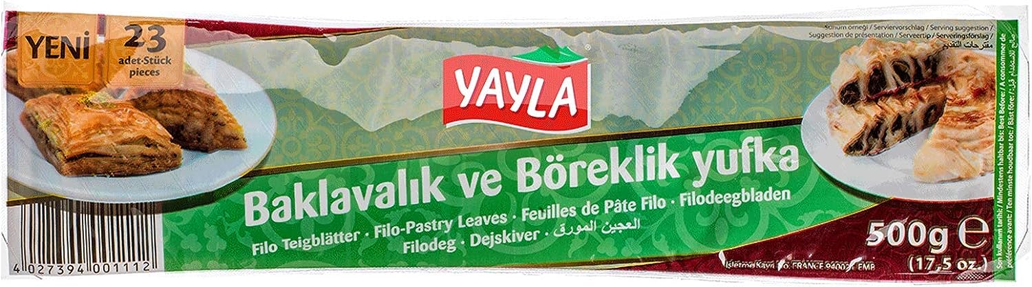 Yayla Baklavalik Ve Boreklik Yufka- Pastry Leaves for Baklava 2x500gr