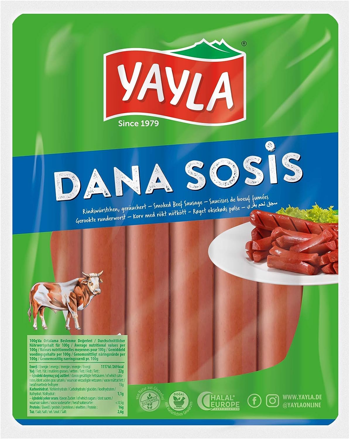 Yayla Beef Sausage - Dana Sosis 500gr