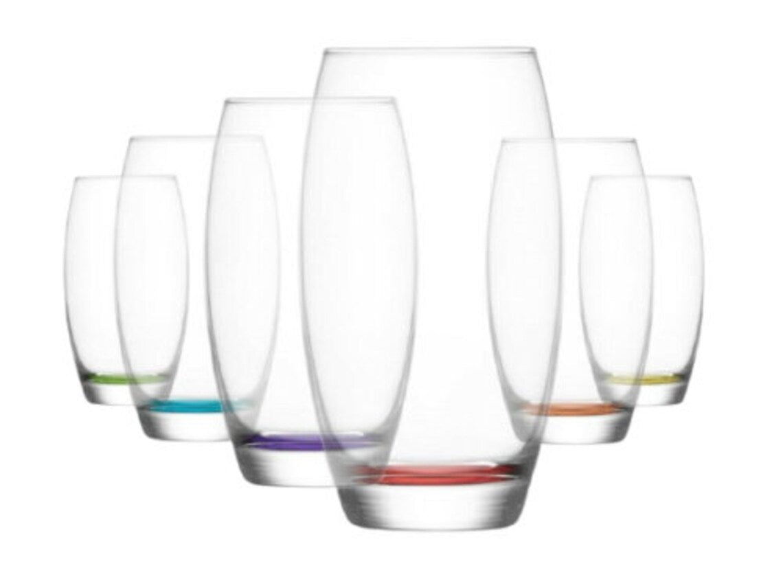 LAV Coloured Base Glasses 6x510ml