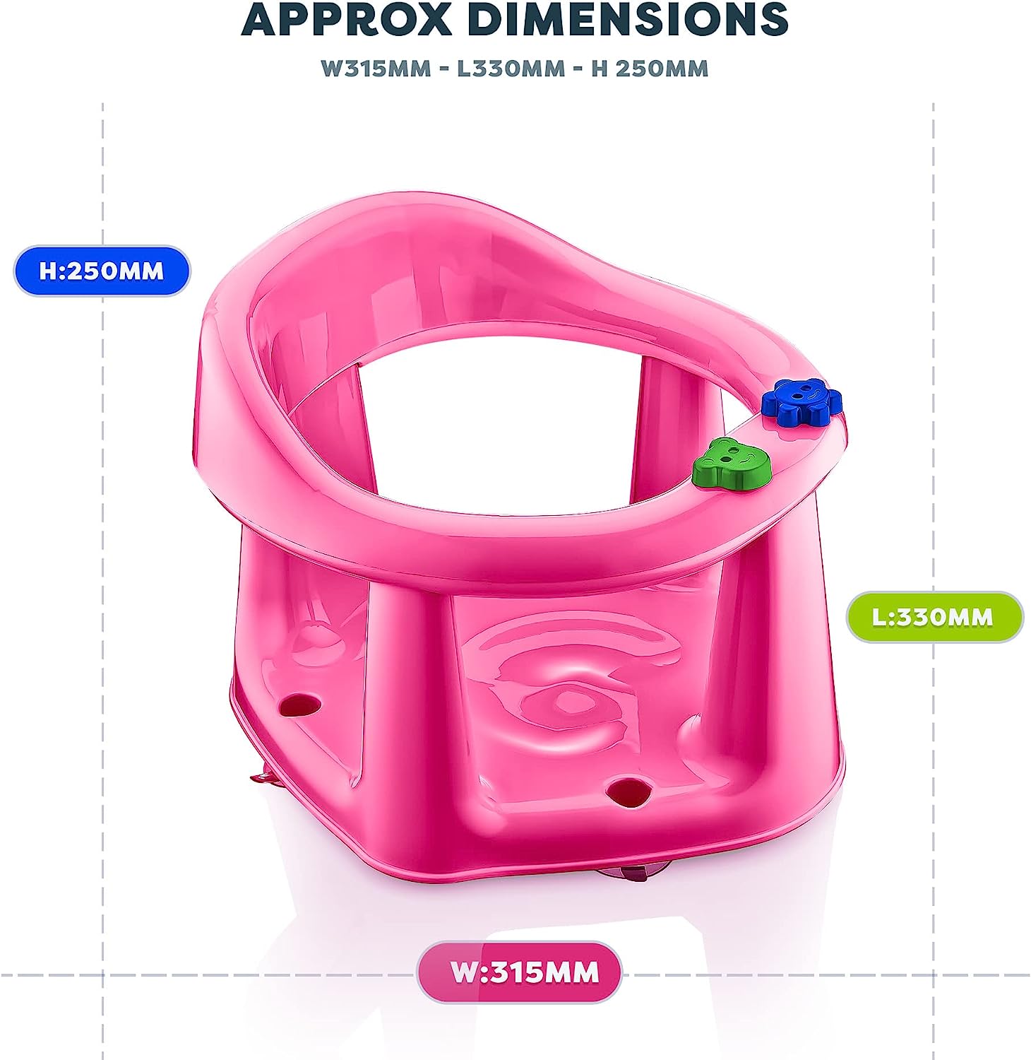 3 in 1 Baby Toddler Child Bath Support Seat Pink