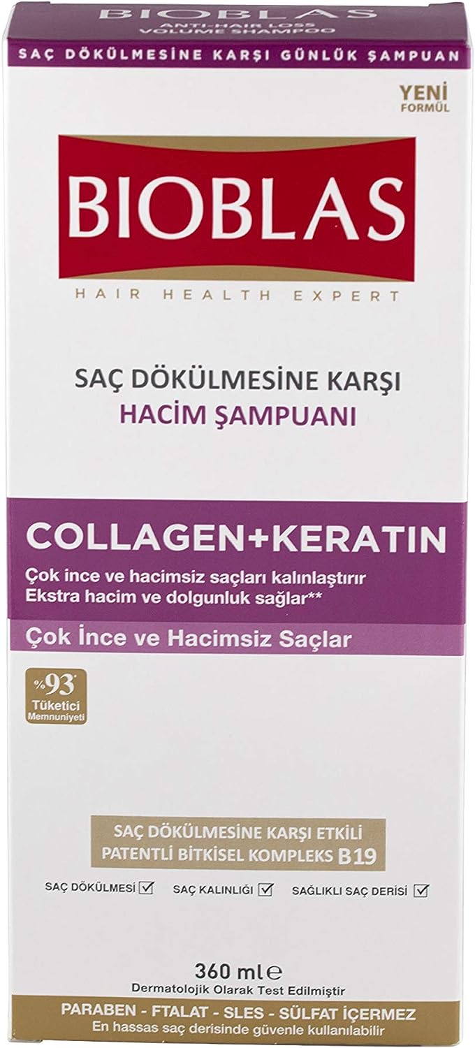 Bioblas Anti Hair Loss Collagen+Keratin Shampoo 360ml