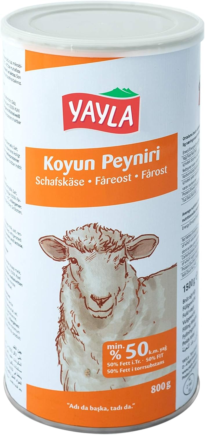 Yayla Sheep Cheese 50% Fat- Koyun Peyniri%50Yagli 800gr