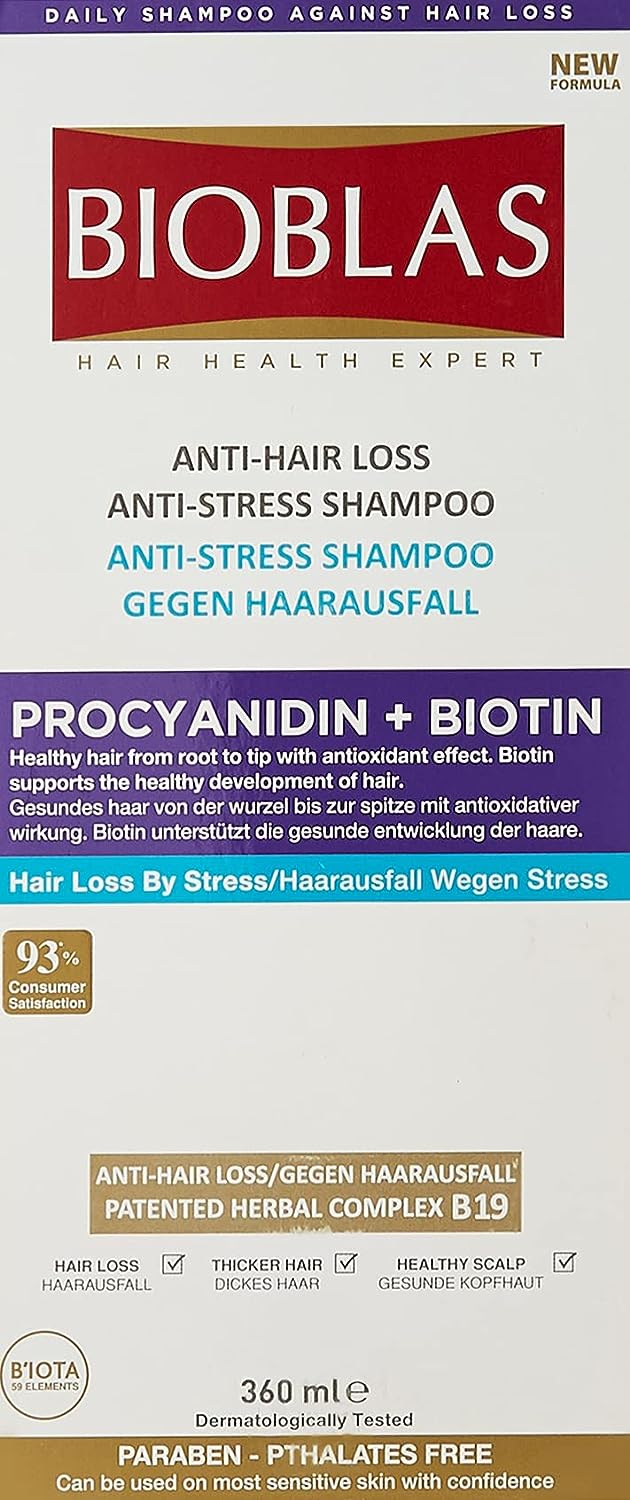 Bioblas Anti Hair Loss Anti Stress Procyanidin+Biotin Shampoo 360ml