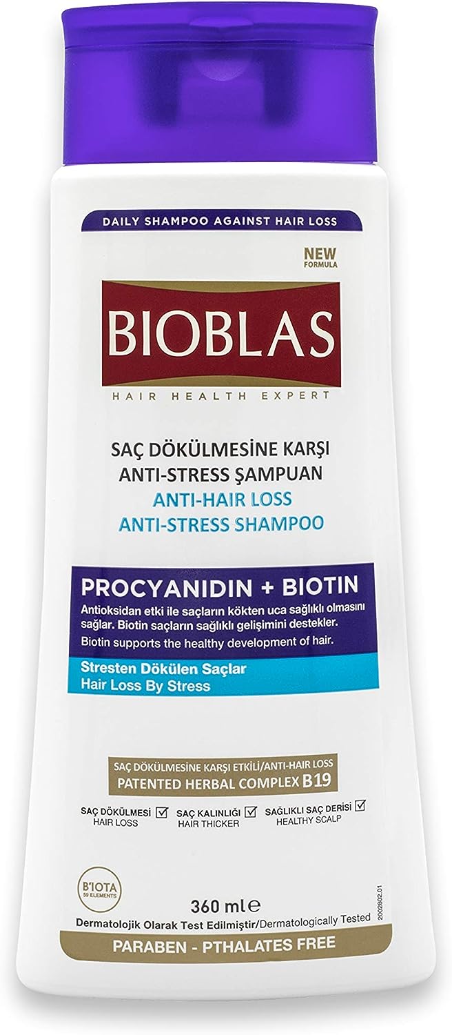 Bioblas Anti Hair Loss Anti Stress Procyanidin+Biotin Shampoo 360ml