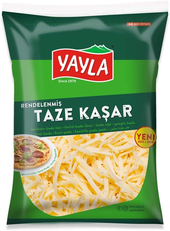 Yayla Grated Gouda Cheese- Rendelenmis Taze Kasar 2X250g